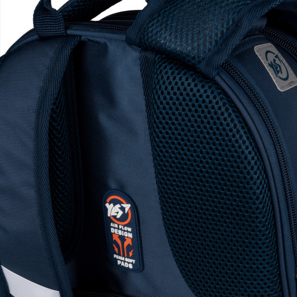 Школьный рюкзак Yes Fighter H-100, каркасный, два отделения, два боковых кармана Школьный рюкзак Yes Fighter H-100, каркасный, два отделения, два боковых кармана