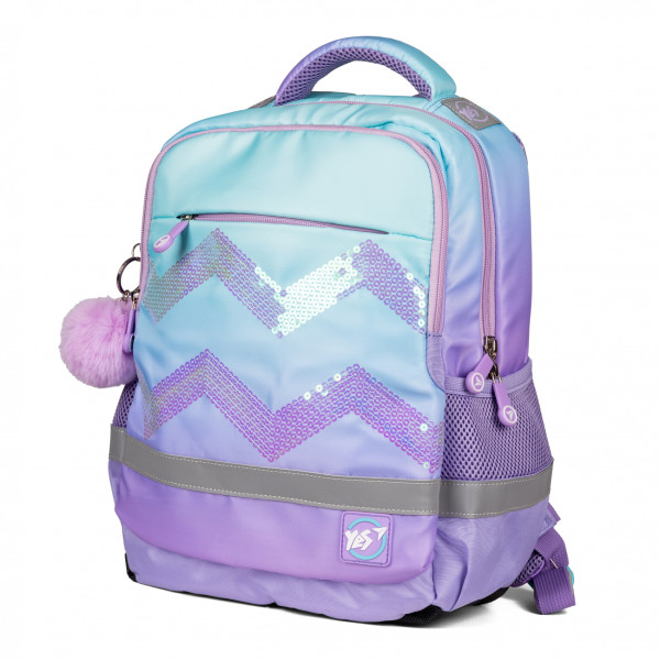 Рюкзак школьный мягкий Yes Sparkle S-52 Ergo два отделения, два открытых боковых кармана, фронтальный карман Рюкзак школьный мягкий Yes Sparkle S-52 Ergo два отделения, два открытых боковых кармана, фронтальный карман