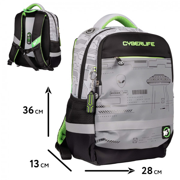 Ортопедичний шкільний рюкзак фірми YES, напівкаркасний на два відділення, фронтальні кишені Ортопедичний шкільний рюкзак фірми YES, напівкаркасний на два відділення, фронтальні кишені