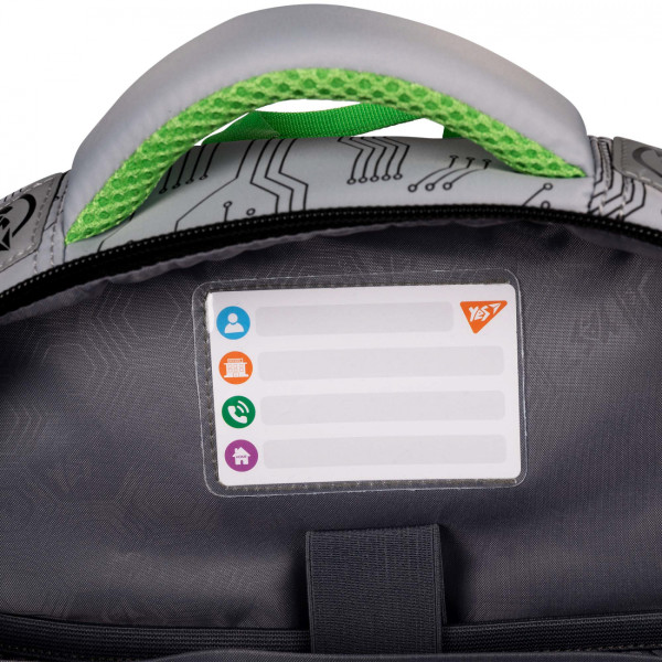 Ортопедичний шкільний рюкзак фірми YES, напівкаркасний на два відділення, фронтальні кишені Ортопедичний шкільний рюкзак фірми YES, напівкаркасний на два відділення, фронтальні кишені