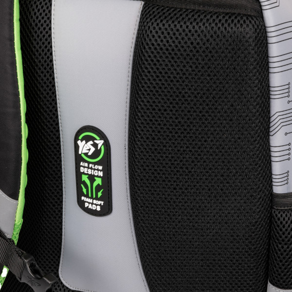 Ортопедичний шкільний рюкзак фірми YES, напівкаркасний на два відділення, фронтальні кишені Ортопедичний шкільний рюкзак фірми YES, напівкаркасний на два відділення, фронтальні кишені