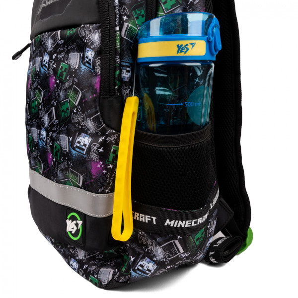 Рюкзак школьный мягкий Yes Minecraft S-52 Ergo два отделения, два открытых боковых кармана, фронтальный карман