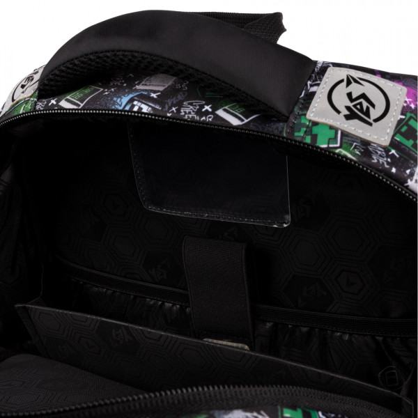 Рюкзак школьный мягкий Yes Minecraft S-52 Ergo два отделения, два открытых боковых кармана, фронтальный карман