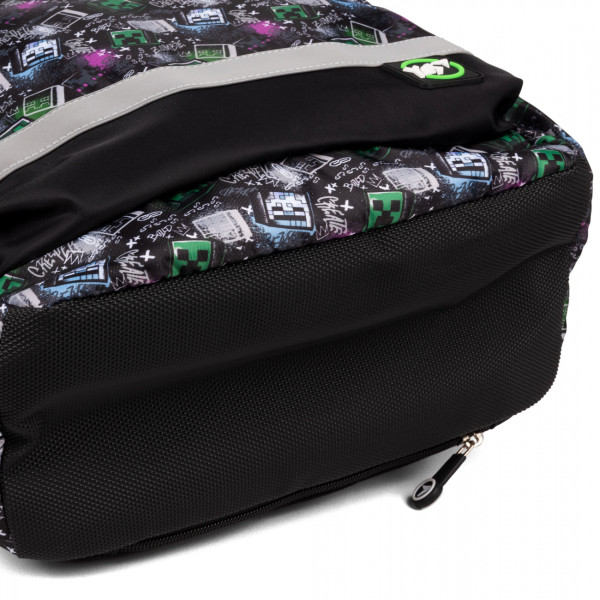 Рюкзак школьный мягкий Yes Minecraft S-52 Ergo два отделения, два открытых боковых кармана, фронтальный карман