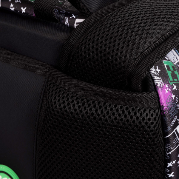 Рюкзак школьный мягкий Yes Minecraft S-52 Ergo два отделения, два открытых боковых кармана, фронтальный карман