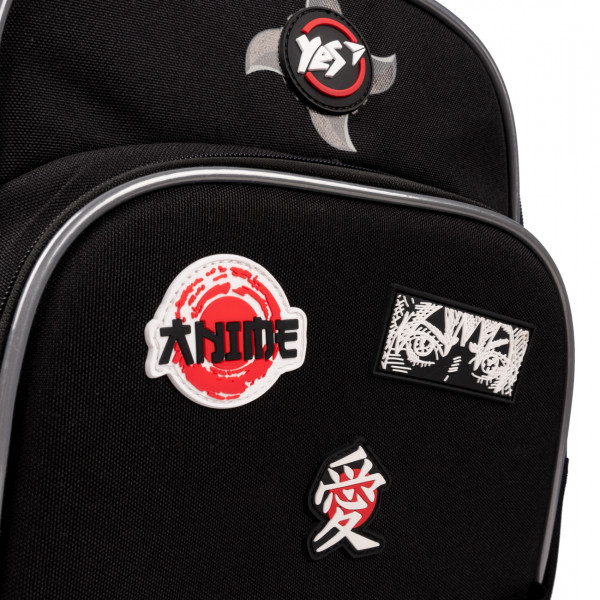 Рюкзак школьный полукаркасный Yes Samurai S-91 два отделения, фронтальный карман, боковые карманы Рюкзак школьный полукаркасный Yes Samurai S-91 два отделения, фронтальный карман, боковые карманы