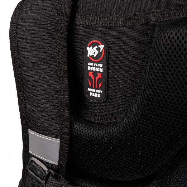 Рюкзак школьный полукаркасный Yes Samurai S-91 два отделения, фронтальный карман, боковые карманы Рюкзак школьный полукаркасный Yes Samurai S-91 два отделения, фронтальный карман, боковые карманы