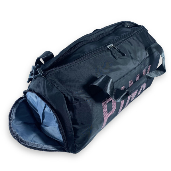 Спортивна сумка з кишенею для взуття одне відділення додаткові кишені розмір: 45*25*20 чорна