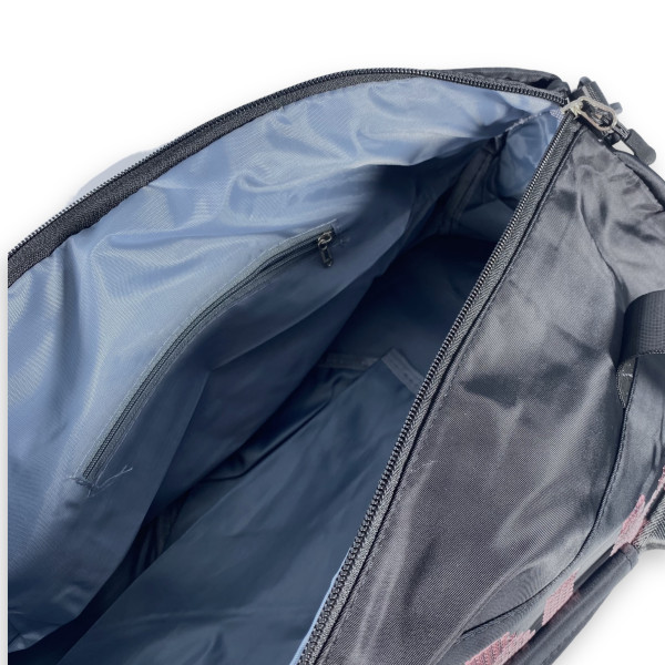 Спортивна сумка з кишенею для взуття одне відділення додаткові кишені розмір: 45*25*20 чорна