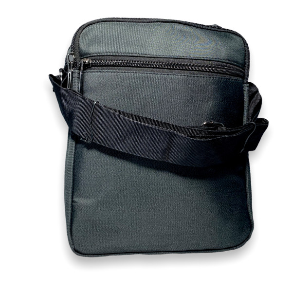 Мужская сумка через плечо 5906 два отдела, 3 фронтальных кармана раз.26*20*10 см черная