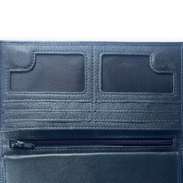 Стильний чоловічий гаманець з натуральноі шкіри, колір чорний