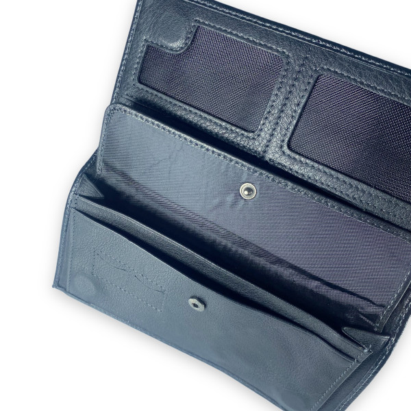 Стильний чоловічий гаманець з натуральноі шкіри, колір чорний