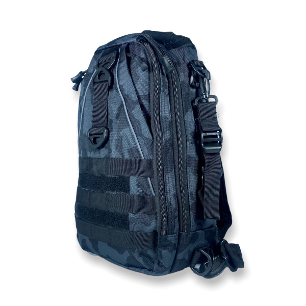 Сумка-рюкзак через плечо, два отдела, карман на обороте, серый камуфляж Сумка-рюкзак через плечо, два отдела, карман на обороте, серый камуфляж