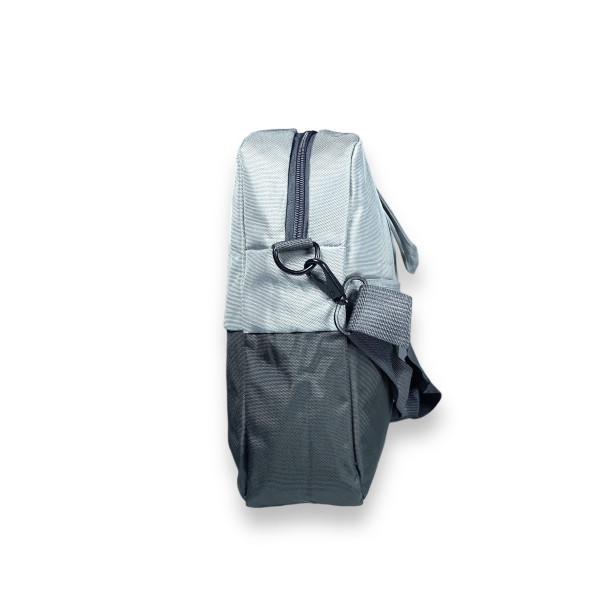 Портфель для ноутбука Aoleisi, одно отделение, ремень, фронтальный карман, размер 40*27*8 см, серо-черный Портфель для ноутбука Aoleisi, одно отделение, ремень, фронтальный карман, размер 40*27*8 см, серо-черный