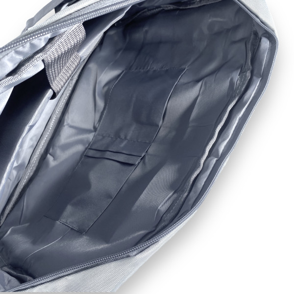 Портфель для ноутбука Aoleisi, одно отделение, ремень, фронтальный карман, размер 40*27*8 см, серо-черный Портфель для ноутбука Aoleisi, одно отделение, ремень, фронтальный карман, размер 40*27*8 см, серо-черный