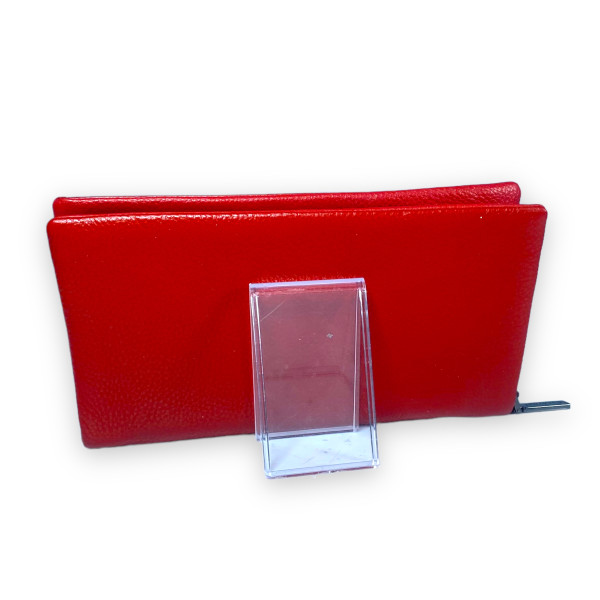 Женский кошелек кожаный, с застежкой на молнии, красный Женский кошелек кожаный, с застежкой на молнии, красный