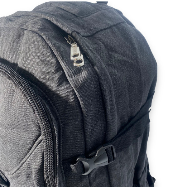 Брезентовий рюкзак з розширенням, 35 л, чорний Брезентовий рюкзак з розширенням, 35 л, чорний
