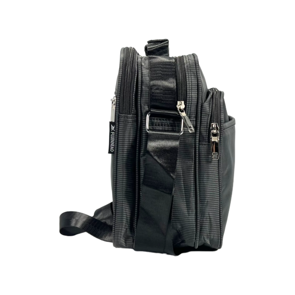 Сумка через плечо на 13 л, вместительная, многофункциональная, 5 отделений, серая