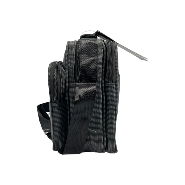 Сумка через плечо из водонепроницаемой ткани серого цвета, 5 отделений