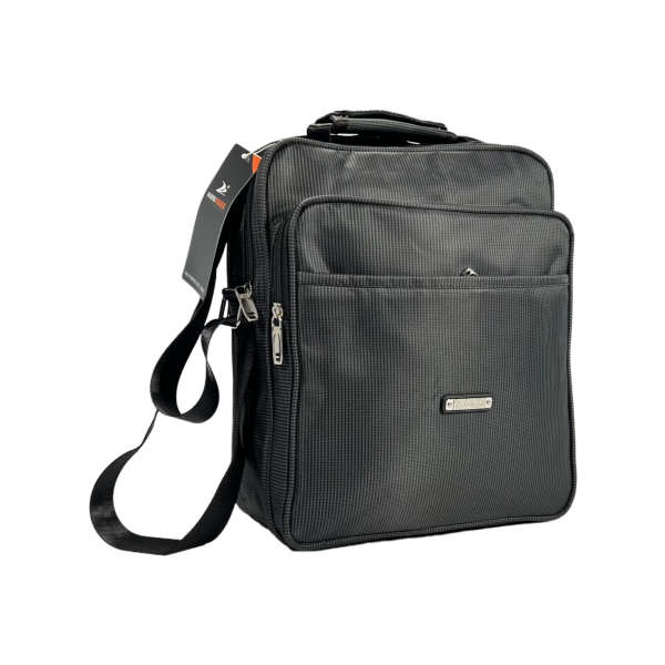 Сумка через плечо на 5 отделений серого цвета