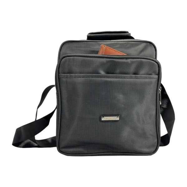 Сумка через плечо на 5 отделений серого цвета Сумка через плечо на 5 отделений серого цвета