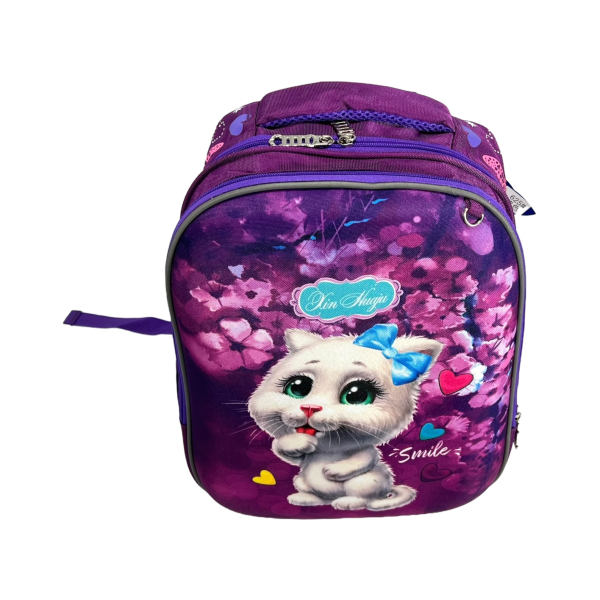 Школьный рюкзак на два отделения для девочки, фиолетовый Школьный рюкзак на два отделения для девочки, фиолетовый