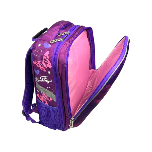 Школьный рюкзак на два отделения для девочки, фиолетовый Школьный рюкзак на два отделения для девочки, фиолетовый