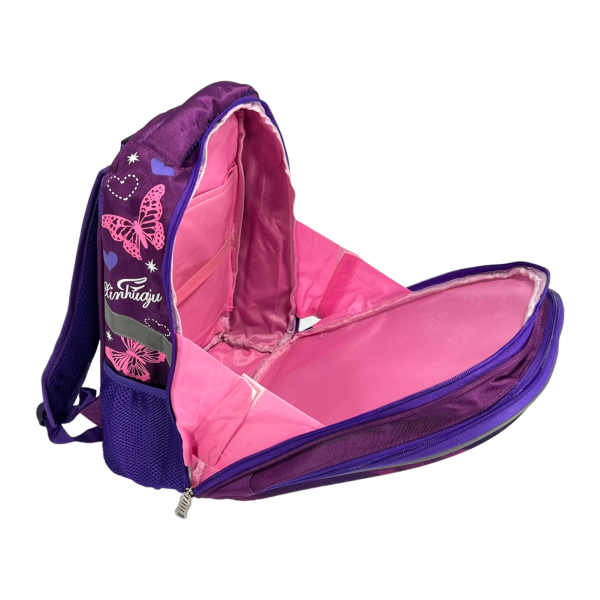 Школьный рюкзак на два отделения для девочки, фиолетовый Школьный рюкзак на два отделения для девочки, фиолетовый