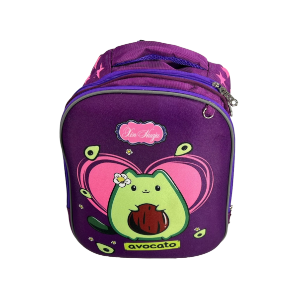 Школьный рюкзак на два отделения, авокадо, фиолетовый Школьный рюкзак на два отделения, авокадо, фиолетовый