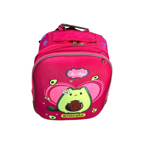 Школьный рюкзак для девочек с Авокадо на два отделения, розовый Школьный рюкзак для девочек с Авокадо на два отделения, розовый