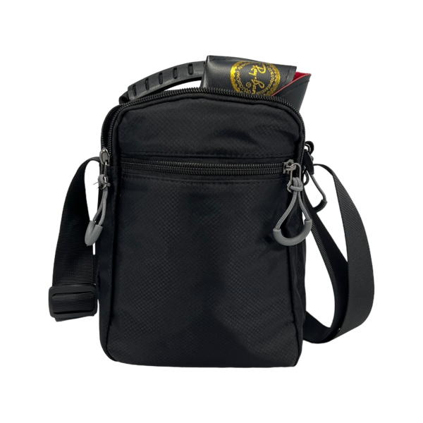 Сумка через плечо на пять отделений черная, 3 л, крепкая