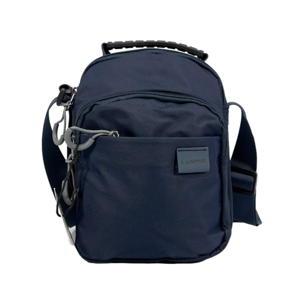 Стильна та компактна сумка через плече, п'ять відділень, 3 л, синя