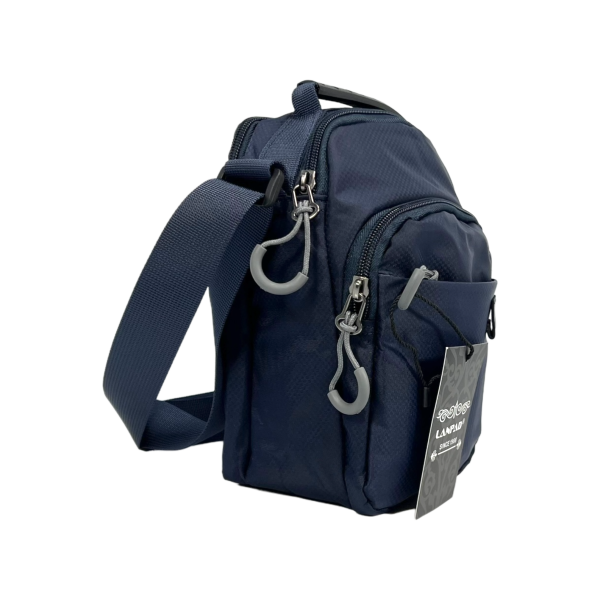 Стильна та компактна сумка через плече, п'ять відділень, 3 л, синя