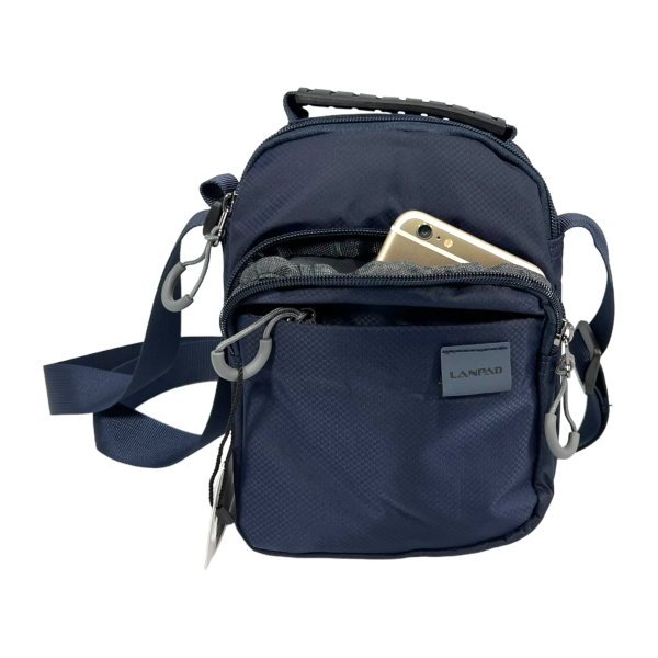 Стильна та компактна сумка через плече, п'ять відділень, 3 л, синя