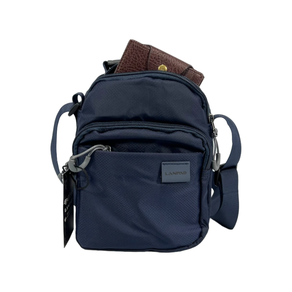 Стильна та компактна сумка через плече, п'ять відділень, 3 л, синя