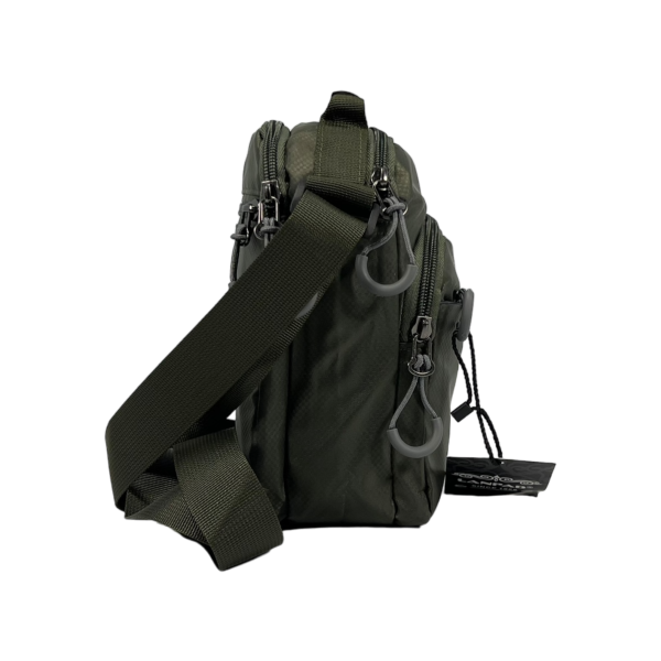 Сучасна сумка через плече на п'ять відділень, ручки для переносу, колір зелений Сучасна сумка через плече на п'ять відділень, ручки для переносу, колір зелений