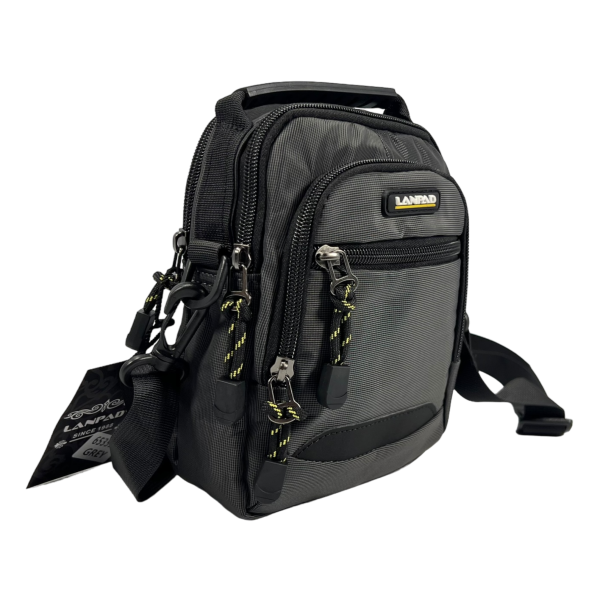 Мужская сумка через плечо серого цвета, 2 л, 4 отделения Мужская сумка через плечо серого цвета, 2 л, 4 отделения