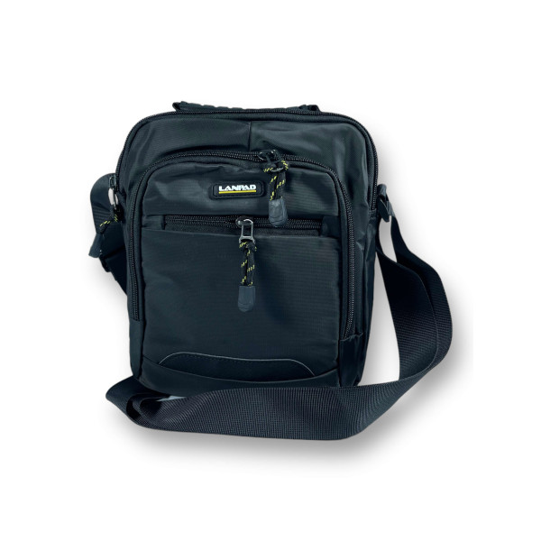 Сумка через плечо, 4 л, 2 отделения, 1 карман на обороте, черная