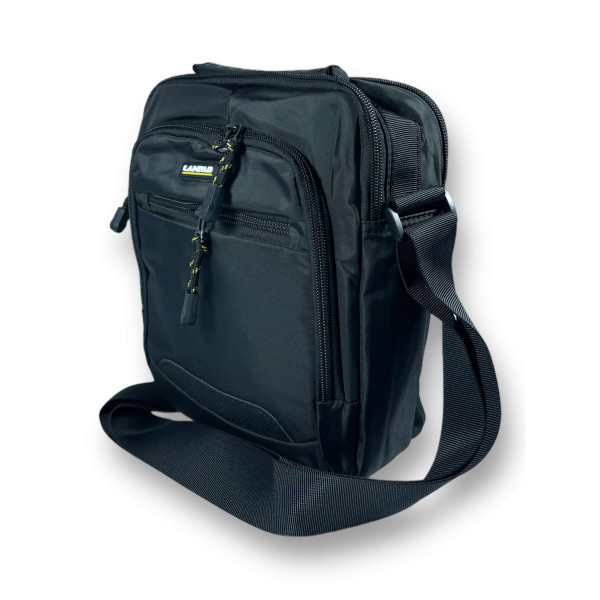 Сумка через плечо, 4 л, 2 отделения, 1 карман на обороте, черная Сумка через плечо, 4 л, 2 отделения, 1 карман на обороте, черная