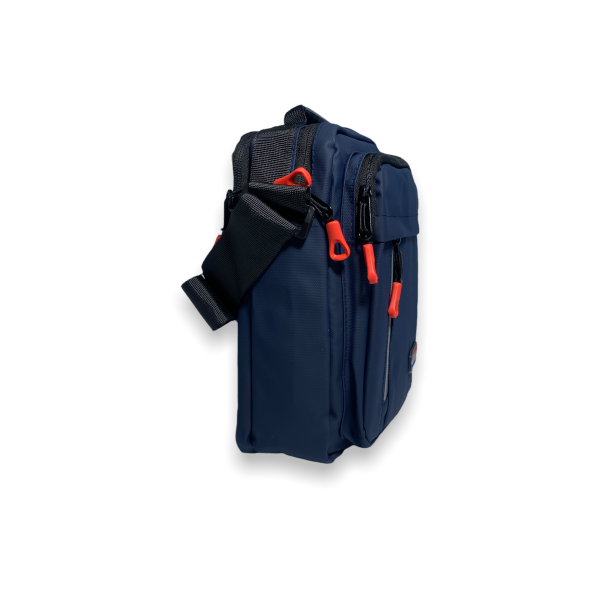 Мужская сумка через плечо 66101, два отдела, два кармана на лицевой стороне размер 25*20*10 см синяя Мужская сумка через плечо 66101, два отдела, два кармана на лицевой стороне размер 25*20*10 см синяя