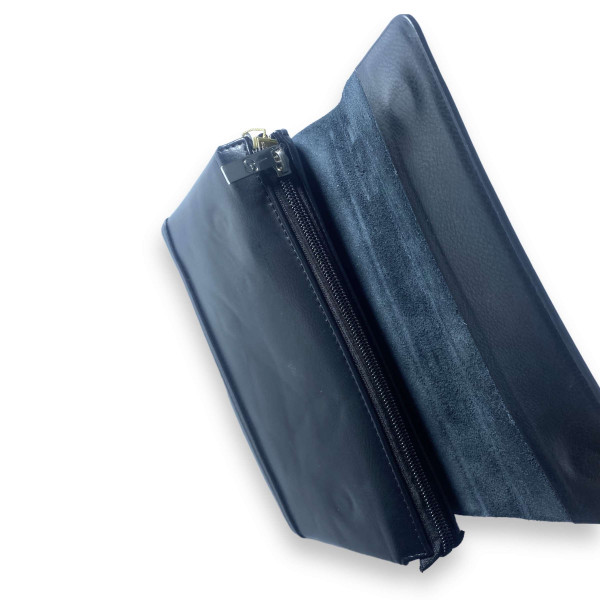 Мужской кошелек клатч Langsa портмоне из экокожи три отдела дополнительные карманы размер: 22*15*5 см черный