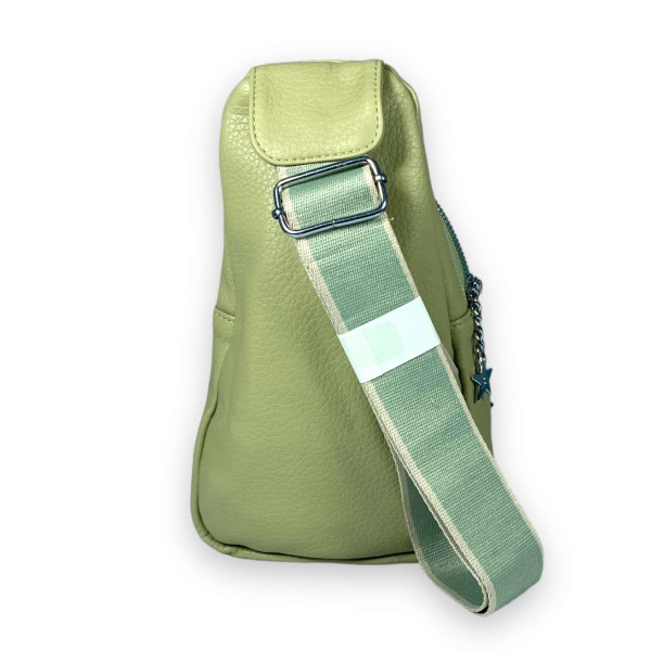 Слинг сумка женская через плечо Fashion&bags два отделения экокожа размеры 25*15*7см светло зеленый