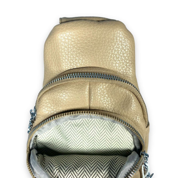 Слінг сумка жіноча через плече Fashion&bags два відділення екошкіра розміри 25*15*7см хакі