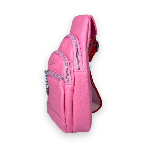 Сумка-слинг женская через плечо Fashion&bags два отделения экокожа размеры 25*15*7см розовый