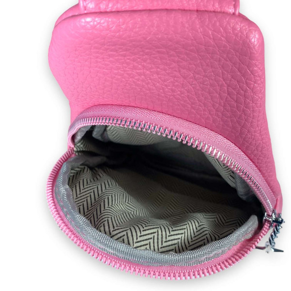 Сумка-слинг женская через плечо Fashion&bags два отделения экокожа размеры 25*15*7см розовый