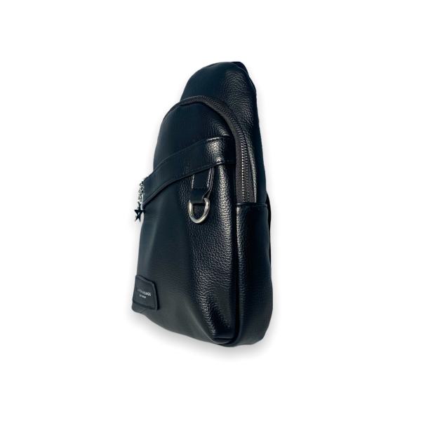 Слинг, сумка женская через плечо, одно отделение  экокожа, с одной лямкой, 6697 размеры 27*15*5 см черный