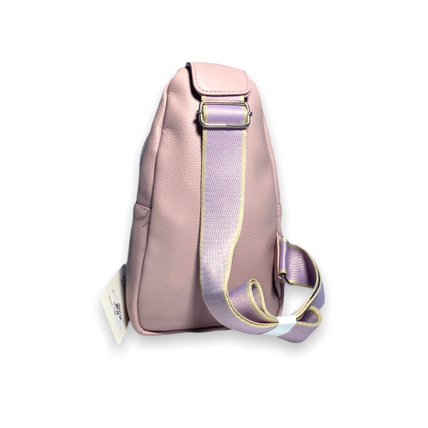 Слинг, сумка женская через плечо, одно отделение экокожа, с одной лямкой, 6697 размеры 27*15*5 см розовый