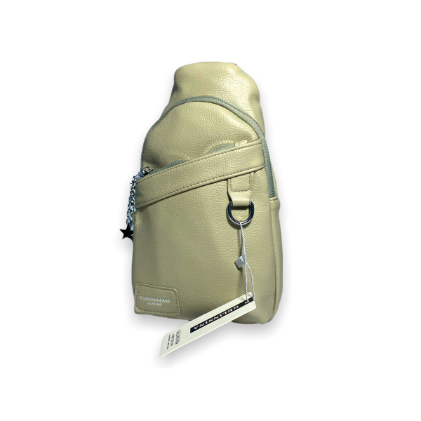 Слинг, сумка женская через плечо, одно отделение  экокожа, с одной лямкой, 6697 размеры 27*15*5 см зеленый