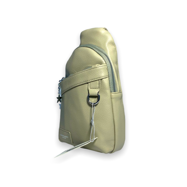 Слинг, сумка женская через плечо, одно отделение  экокожа, с одной лямкой, 6697 размеры 27*15*5 см зеленый