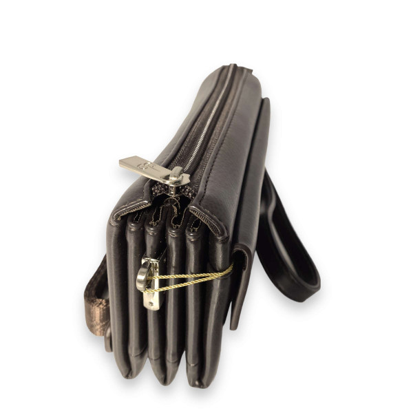 Мужской кошелек Langsa клатч три отдела дополнительный ремень в комплекте размер: 20*12*5 см коричневый Мужской кошелек Langsa клатч три отдела дополнительный ремень в комплекте размер: 20*12*5 см коричневый